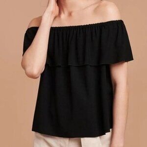 Aritzia Wilfred Promener Black Off the Shoulder Top Womens Size XS